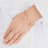 Double Dangle Disc Chain Bracelet