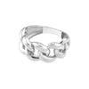 Sterling Silver Curb Chain Ring