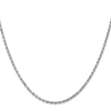 14K White Gold 2mm Diamond-Cut Rope Chain Anklet