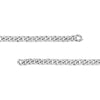 Sterling Silver CZ and Polished Curb Link Bracelet