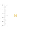 Fluted Butterfly Micro Stud Earrings