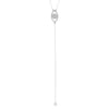 Sterling Silver Evil Eye with CZ Drop Lariat Necklace