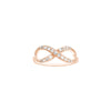 Plated Sterling Silver CZ Infinity Ring