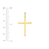 19mm Twisted Polished Cross Pendant