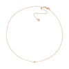 Bezel Set Diamond Adjustable Choker