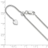 Sterling Silver RH-plated Adjustable 1.5mm Round Box Chain