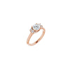 14K Rose 6 mm Round Engagement Ring Mounting