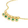 Mini Emerald Bezel and Bead Station Necklace