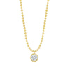 Smiling Rocks 1.00Ct E-F/SI1 Lab Grown Solitaire Diamond with Bead Ball Necklace