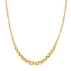 Hollow Graduated Medium Rolo Necklace