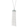 Sterling Silver Chevron with Cable Chain Fringe Necklace