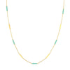 Turquoise Enamel Alternating Bar Necklace