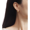 Smiling Rocks 0.69Ct E-F/SI1 Lab Grown Diamond Oval Mini Hoop Earrings