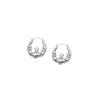 Polished Claddagh Hoop Earrings