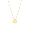 So You Cutout Horseshoe Mini Disc Adjustable Necklace