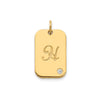 Dog Tag with Diamond Charm