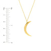 Large Crescent Moon Pendant Necklace