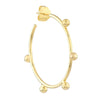 Round Beaded Wire Post Hoops