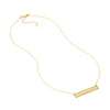 Engravable Bar Necklace with 1/3tcw Diamond Border