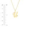 Script 'U' with Diamond Bezel Necklace