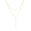 Double Stranded Bead Station Drop Necklace