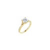 14K Yellow 6.5 mm Round Solitaire Engagement Ring Mounting