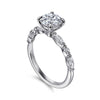 14K White Gold Round Diamond Engagement Ring