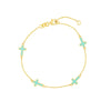 Lt.Turquoise Enamel Crosses Station Bracelet