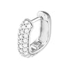3 Row Pave Diamond Paper Clip Huggies (5/8tcw)