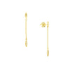 Diamond and Polished Marquise Drop Earrings
