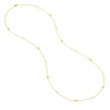Sterling Silver Diamond-Cut Bead Station Long Necklace