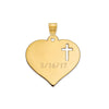 Personalized Heart Pendant with Cross Cutout