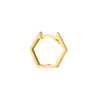 Pentagon Shaped Hoop Earrings