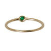 Emerald Bezel Wire Ring
