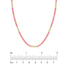 2-1/6tcw Diamond &amp; 8.24ct Pink Sapphire Tennis Necklace