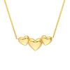 Grouped 3 Hearts Cable Necklace