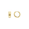 Herringbone Textured Hoop Earrings