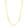 Paper Clip Links on Hammered Forzentina Necklace