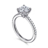 14K White Gold Round Diamond Engagement Ring