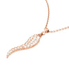 Sterling Silver CZ Italian Horn Adjustable Necklace