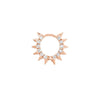 Pave Diamond Sides Spiked Huggie Earrings