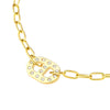 Dot Diamond Mariner Paper Clip Necklace