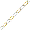 Two-Tone Open Oval Large Link Bracelet