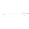 Sterling Silver Sideways Open Heart Bracelet
