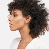 Pave Diamond Sides Spiked Huggie Earrings