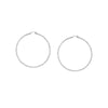 Sterling Silver 2mm x 35mm Polished Hoop Earrings