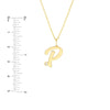 Script 'P' with Diamond Bezel Necklace