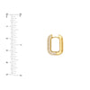 5 Row Pave Diamond Paper Clip Huggies (1-1/3tcw)