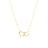 Linked Open Hearts Adjustable Necklace