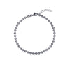 SS 3.5mm D/C Bead Adjustable Bracelet
